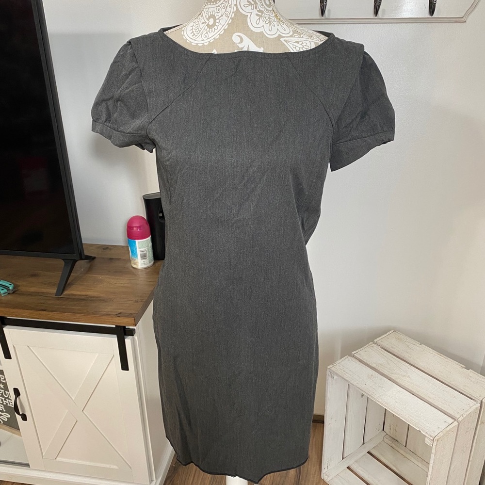 Zara basics charcoal dress